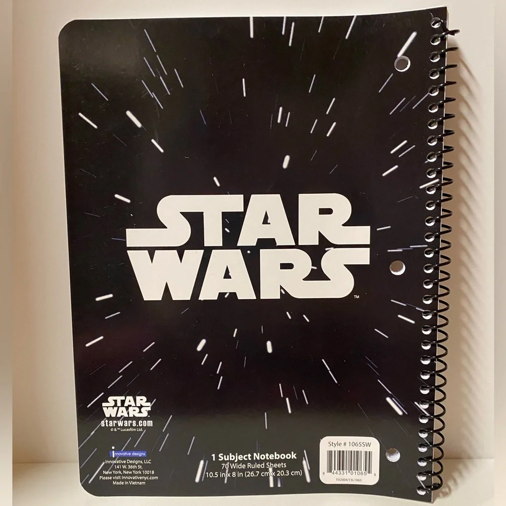 Star Wars Notebook Bundle Lucasfilm Spiral Yoda Chewbacca Darth Vader Stationery